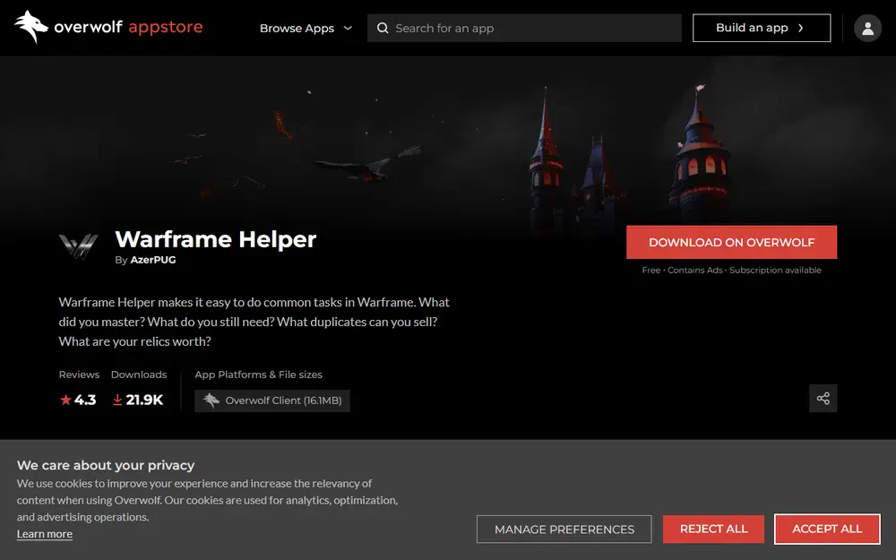 Warframe Helper