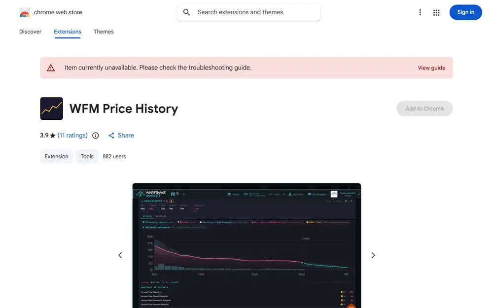 WFM Price History (extension)